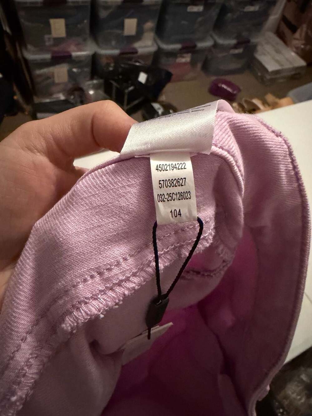 Chico's So Slimming High Rise Wide Leg Eyelet Jeans Lavender 1.5 US 10 - Picture 6 of 11